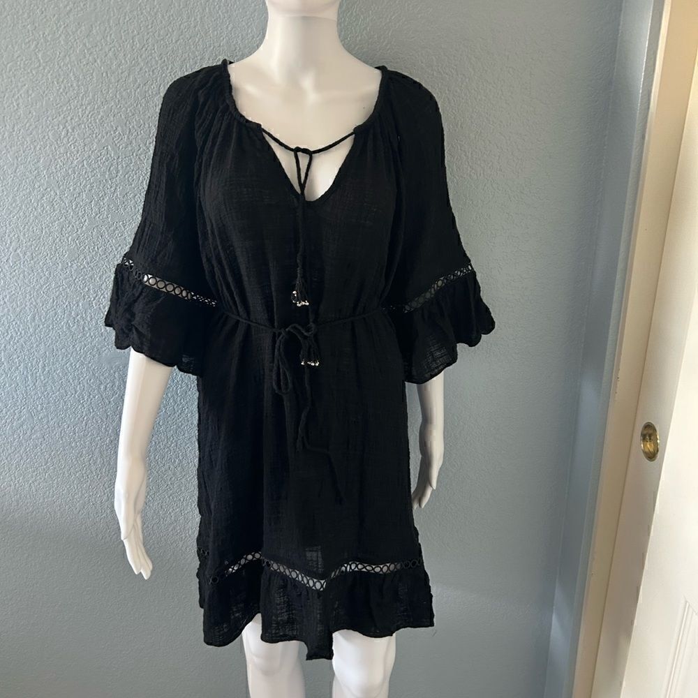 SeaFolly Black Swim Coverup or summer Dress, size small, NWOT